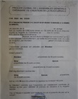 Procès Verbal d'Assemblée Générale constitutive enregistré